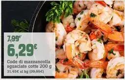 Banco Fresco Code di mazzancolla sgusciate cotte offerta