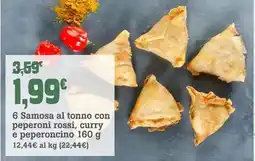 Banco Fresco 6 Samosa al tonno con peperoni rossi, curry e peperoncino offerta