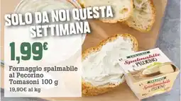 Banco Fresco Formaggio spalmabile al Pecorino Tomasoni offerta