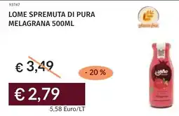 Prezzemolo e Vitale Lome spremuta di pura melagrana offerta