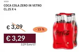 Prezzemolo e Vitale Coca cola zero in vetro offerta