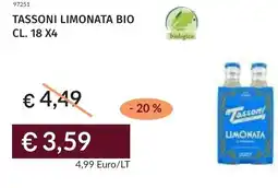 Prezzemolo e Vitale Tassoni limonata bio offerta