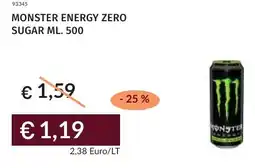 Prezzemolo e Vitale Monster energy zero sugar offerta