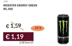 Prezzemolo e Vitale Monster energy green offerta
