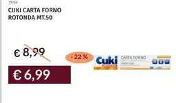 Prezzemolo e Vitale Cuki carta forno rotonda mt.50 offerta
