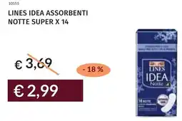 Prezzemolo e Vitale Lines idea assorbenti notte super x 14 offerta