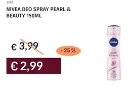 Prezzemolo e Vitale Nivea deo spray pearl & beauty offerta