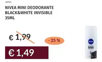Prezzemolo e Vitale Nivea mini deodorante black&white invisible offerta