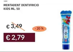 Prezzemolo e Vitale Mentadent dentifricio kids offerta