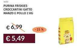 Prezzemolo e Vitale Purina friskies croccantini gatto manzo e pollo offerta