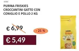 Prezzemolo e Vitale Purina friskies croccantini gatto con coniglio e pollo offerta