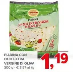 Todis Forno piadina con olio extra vergine di oliva offerta