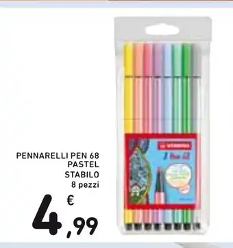 Spazio Conad Pennarelli Pen 68 Pastel Stabilo 8 pezzi offerta