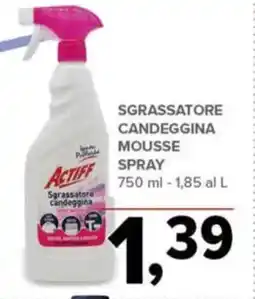 Todis Actiff sgrassatore candeggina mousse spray offerta