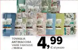 Todis Tovaglia antimacchia varie fantasie offerta