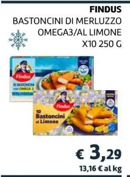 Coop Findus Bastoncini di Merluzzo Omega3/Al Limone offerta