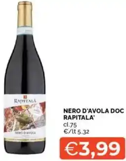 Mercatò Nero d'avola doc rapitala' offerta
