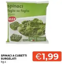 Mercatò Spinaci a cubetti surgelati offerta