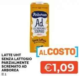 Mercatò Latte uht senza lattosio parzialmente scremato ad arborea offerta