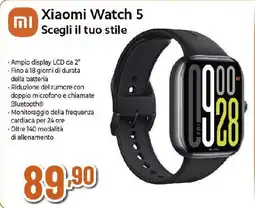 Ipercoop Xiaomi Watch 5 Scegli il tuo stile offerta