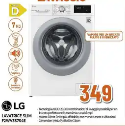 Ipercoop LG LAVATRICE SLIM F2WV3S7S4E offerta