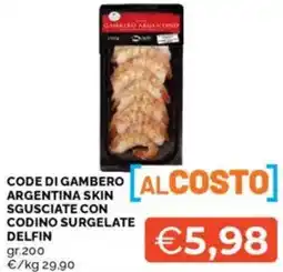 Mercatò Code di gambero argentina skin sgusciate con codino surgelate DELFIN offerta