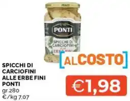Mercatò Spicchi di carciofini alle erbe fini PONTI offerta