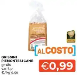 Mercatò Grissini piemontesi cane offerta