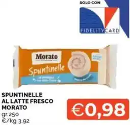 Mercatò Spuntinelle al latte fresco MORATO offerta