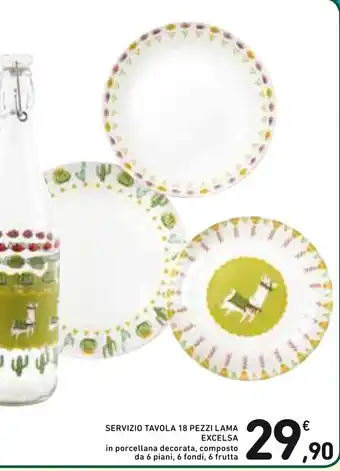 Spazio Conad Servizio Tavola 18 Pezzi Lama Excelsa 6 piani, 6 fondi, 6 frutta offerta