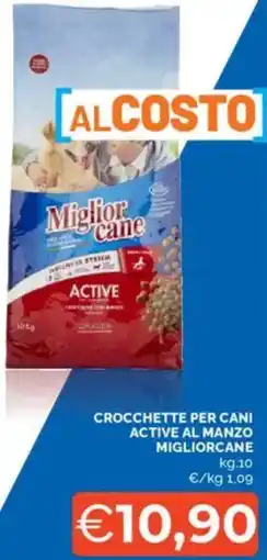 Mercatò Crocchette per cani active al manzo MIGLIORCANE offerta