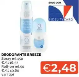 Mercatò Deodorante BREEZE offerta