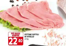 Iperal Fettine sottili di vitello al kg offerta