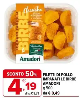 Iperal Filetti di pollo impanati le birbe AMADORI offerta