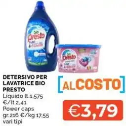 Mercatò Detersivo per lavatrice bio PRESTO offerta