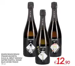 Zona Franciacorta d.o.c.g. brut rhino/ saten raffa/ rosé ele ca'dei pazzi offerta