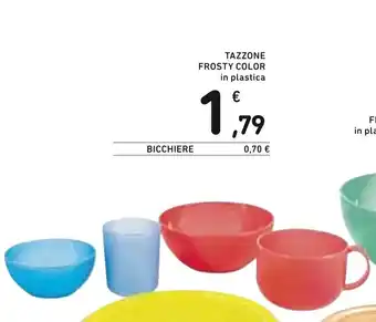 Spazio Conad Tazzone Frosty Color in plastica offerta