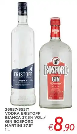 Zona Vodka eristoff bianca 37,5% vol./ gin bosford martini 37,5° offerta
