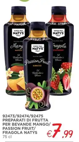Zona Preparati di frutta per bevande mango/ passion fruit/ fragola natys offerta