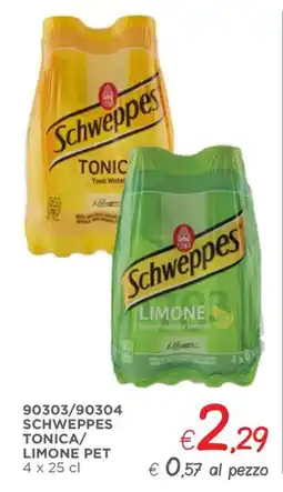 Zona Schweppes tonica/ limone pet offerta