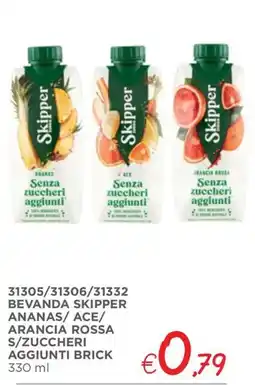 Zona Bevanda skipper ananas/ ace/ arancia rossa s/zuccheri aggiunti brick offerta