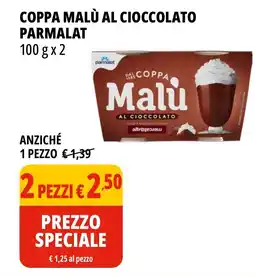 Tigros Coppa malù al cioccolato PARMALAT offerta