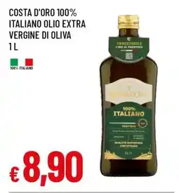 Famila COSTA D'ORO 100% ITALIANO OLIO EXTRA VERGINE DI OLIVA offerta