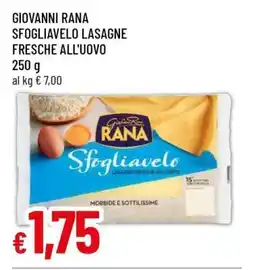 Famila GIOVANNI RANA SFOGLIAVELO LASAGNE FRESCHE ALL'UOVO offerta