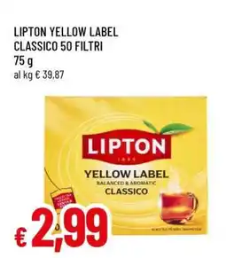 Famila LIPTON YELLOW LABEL CLASSICO 50 FILTRI offerta