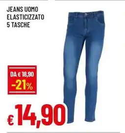 Famila JEANS UOMO ELASTICIZZATO 5 TASCHE offerta
