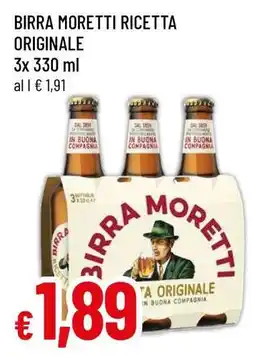 Famila BIRRA MORETTI RICETTA ORIGINALE offerta