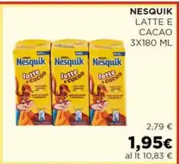 Coop NESQUIK LATTE E CACAO 3X180 ML offerta