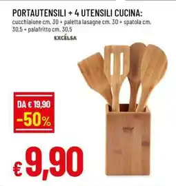 Famila PORTAUTENSILI + 4 UTENSILI CUCINA offerta