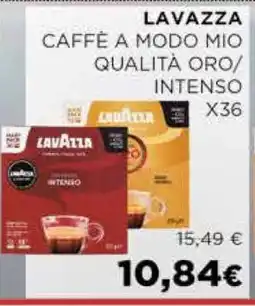 Coop LAVAZZA CAFFÈ A MODO MIO QUALITÀ ORO/INTENSO X36 offerta